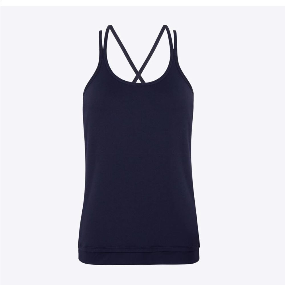 Tory Burch Cross-Back Shelf-Bra Tank